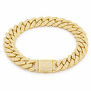 ICED CUBAN BRACELET - 6MM GOLD - Bracelets
