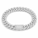 ICED CUBAN BRACELET - 6MM WHITE GOLD - Bracelets