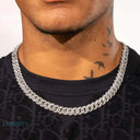 ICED CUBAN CHAIN 12MM - WHITE GOLD Chains