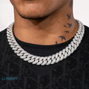 ICED CUBAN CHAIN 14MM - WHITE GOLD - Chains