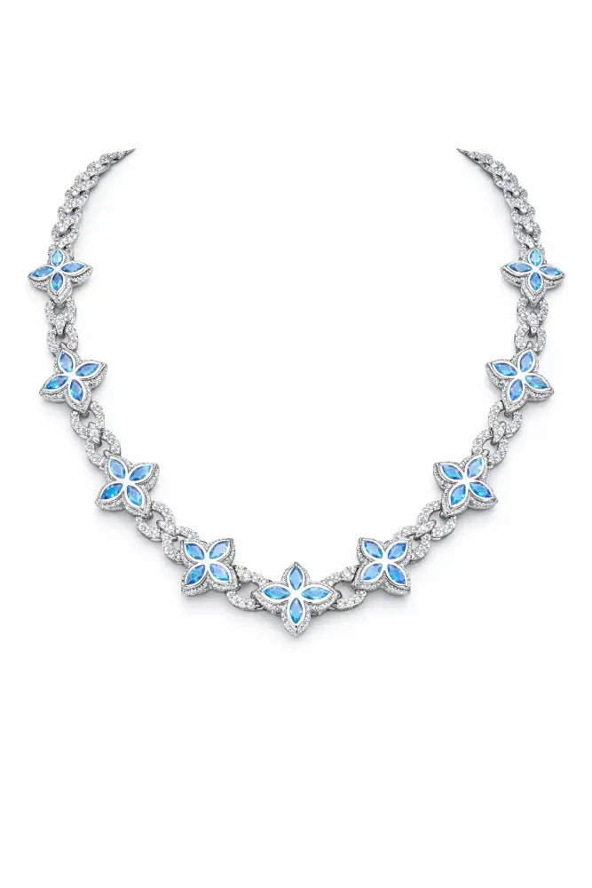 Infinite Clover Chain - Sky blue / 16 INCH / 40CM