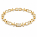 AI-generated illustrative Gold finish for INFINITE CROSS BRACELET. Verify the finish against the physical product.