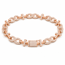AI-generated illustrative Rose Gold finish for INFINITE CROSS BRACELET. Verify the finish against the physical product.