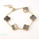 Large Mother of Pearl clover Bracelets