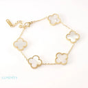 Large Mother of Pearl clover Bracelets - Nude Mother of Pearl