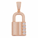 AI illustrative Rose Gold finish image of the unbranded lock pendant
