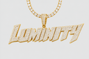 CUSTOM NAME ICED PENDANT — original product photograph, border removed