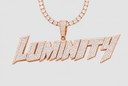 CUSTOM NAME ICED PENDANT — original product photograph, border removed