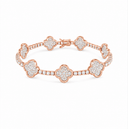 MOISSANITE CUBAN CLOVER BRACELET — original product photograph, border removed
