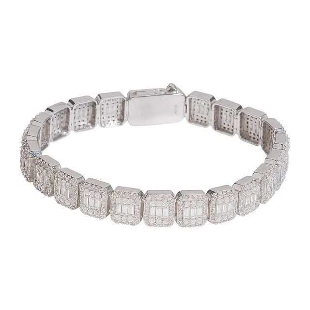 MOISSANITE 925 BAGUETTE TENNIS BRACELET - 9MM