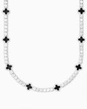 MOISSANITE BLACK CLOVER TENNIS CHAIN Chains