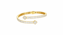 AI-generated illustrative Gold finish for MOISSANITE 925 CLOVER BANGLE. Verify against the physical product.