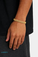 MOISSANITE 925 CUBAN BRACELET 8MM - GOLD - Bracelets