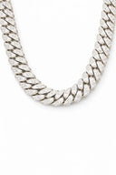 ICED CUBAN CHAIN 15MM  - WHITE GOLD