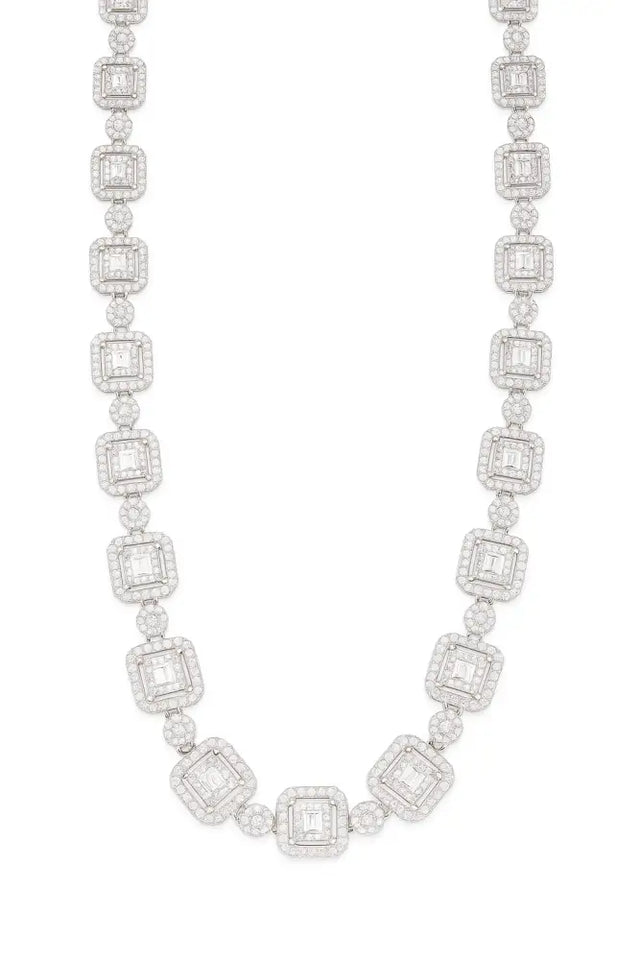 MOISSANITE 925 DOUBLE INLAY CHAIN - 9.5MM