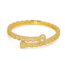 MOISSANITE BAGQUETTE HEART BRACELET - GOLD Bracelets