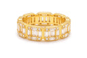 MOISSANITE BAGQUETTE HOOP RING - GOLD Rings