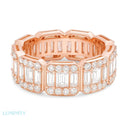 MOISSANITE BAGUETTE HOOP RING - Rings