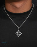 MOISSANITE BLACK CLOVER PENDANT Pendants