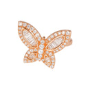 MOISSANITE BUTTERFLY RING - ROSE GOLD Rings