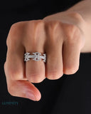 MOISSANITE BYZANTINE RING Rings