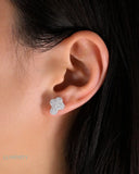 MOISSANITE CLOUD CROSS STUDS Earrings