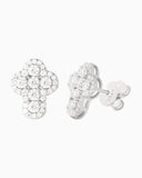 MOISSANITE CLOUD CROSS STUDS Earrings