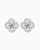 MOISSANITE CLOVER STUDS Earrings