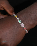 MOISSANITE CROSS & GEMSTONES BRACELET Bracelets