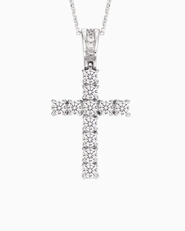 MOISSANITE CROSS PENDANT