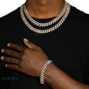 MOISSANITE CUBAN BRACELET 15MM - GOLD Bracelets