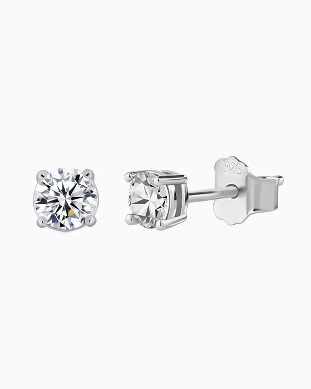 MOISSANITE DIAMOND STUDS - 5MM