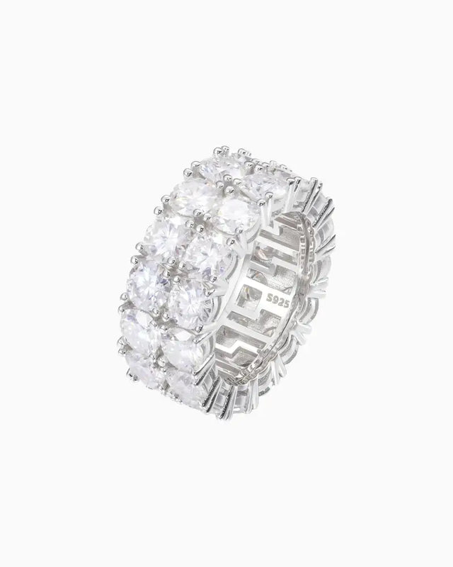 MOISSANITE DOUBLE ETERNITY RING