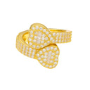 MOISSANITE DOUBLE HEART RING - GOLD Rings
