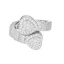 MOISSANITE DOUBLE HEART RING - WHITE GOLD Rings