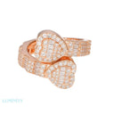 MOISSANITE DOUBLE HEART RING - Rings