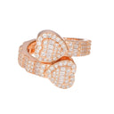 MOISSANITE DOUBLE HEART RING - ROSE GOLD Rings