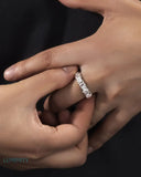 MOISSANITE ETERNITY X RING Rings