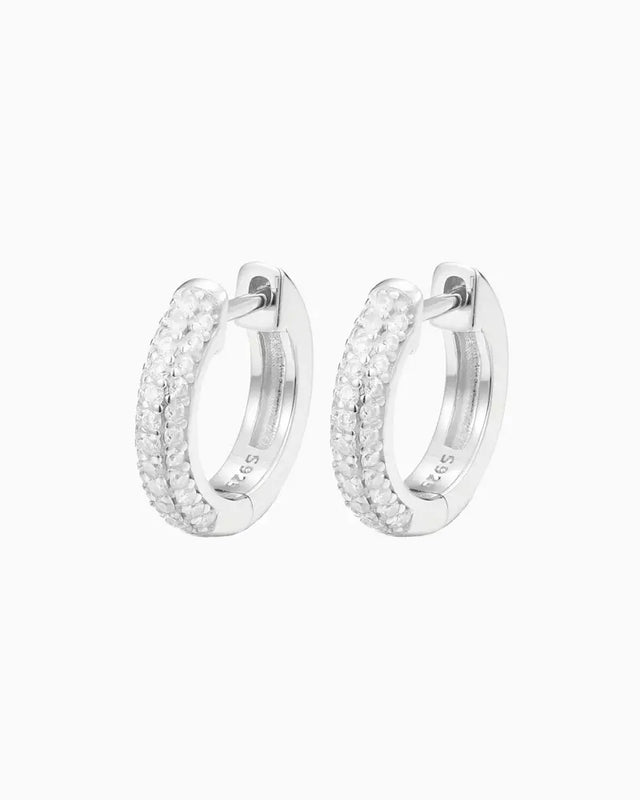 MOISSANITE FROSTY HOOPS EARRINGS