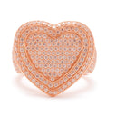 MOISSANITE HEART RING - ROSE GOLD Rings