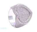 MOISSANITE HEART RING - WHITE GOLD Rings
