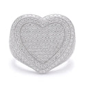 MOISSANITE HEART RING - WHITE GOLD Rings