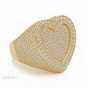 MOISSANITE HEART RING - WHITE GOLD - Rings
