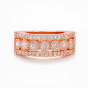 MOISSANITE HOOP RING - ROSE GOLD Rings