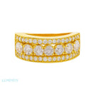 MOISSANITE HOOP RING - WHITE GOLD - Rings