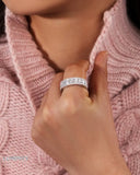 MOISSANITE ICED BAND RING Rings