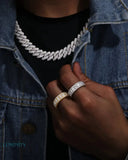 MOISSANITE ICED BAND RING Rings