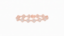 AI-generated illustrative Rose Gold Plated finish for MOISSANITE ICED CLOVERS BRACELET. Verify against the physical product.