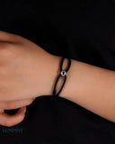 MOISSANITE ICED INFINITY CORD BRACELET Bracelets