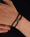 MOISSANITE ICED INFINITY CORD BRACELET Bracelets